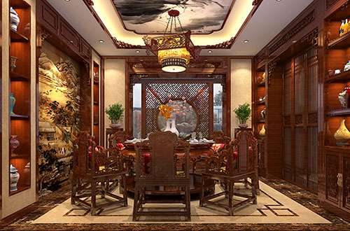 濠江温馨雅致的古典中式家庭装修设计效果图